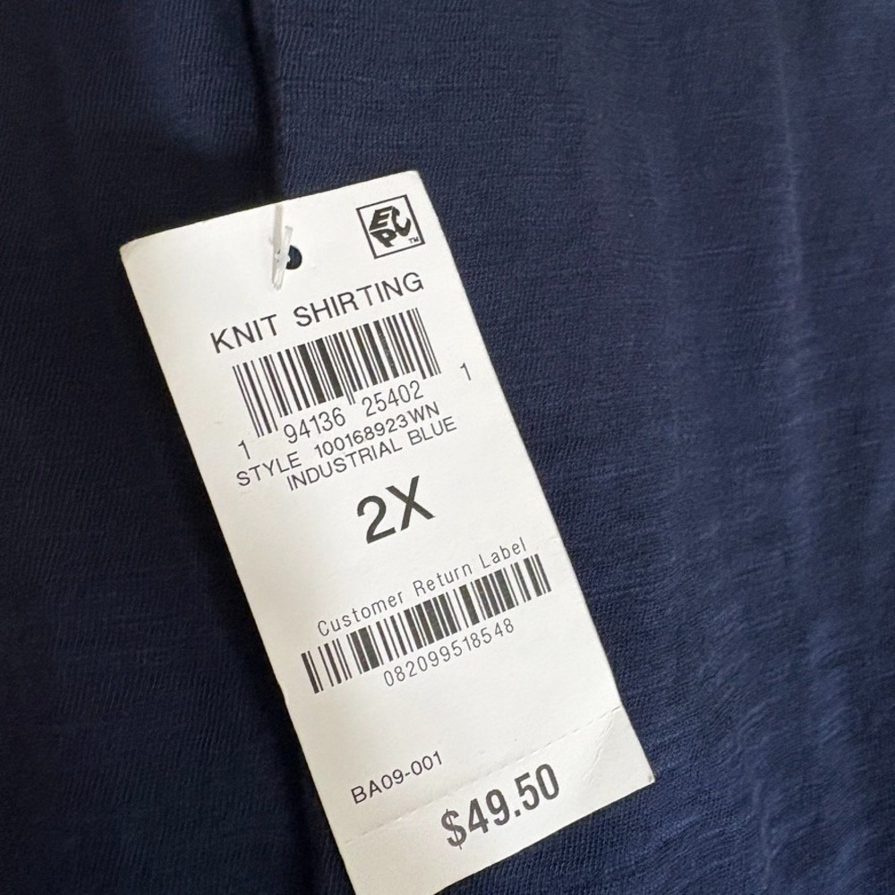 Style & Co. Shirt Womens‎ 2X Blue Long Sleeve Loose Fit Knit Modern New - Picture 9 of 10